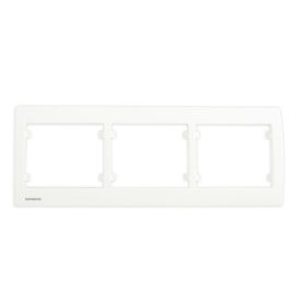 SIEMENS Delta Iris Plaque triple horizontale - Blanc