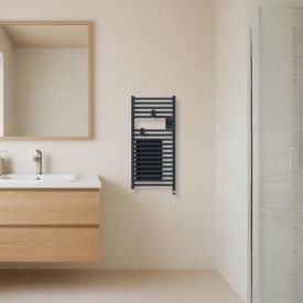 THERMOR Riva 5 Sèche-serviettes connecté étroit avec soufflerie 1300W ardoise - 471653
