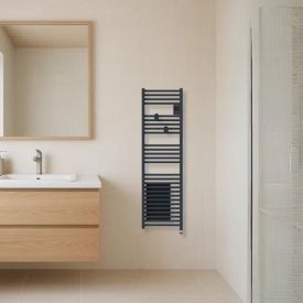 THERMOR Riva 5 Sèche-serviettes connecté étroit avec soufflerie 1500W ardoise - 471654