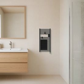 THERMOR Riva 5 Sèche-serviettes connecté étroit avec soufflerie 1300W carbone - 471657