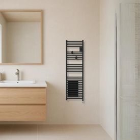 THERMOR Riva 5 Sèche-serviettes connecté étroit avec soufflerie 1500W carbone - 471658