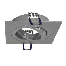 VISION-EL Support de spot carré aluminium brossé 92 x 92 mm - Lumière