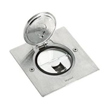 prise de sol Legrand Mosaic en inox brossé