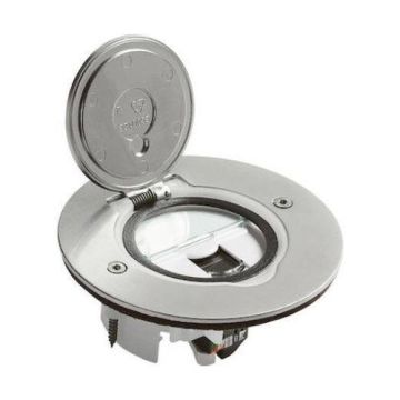 LEGRAND Mosaic Prise de sol RJ45 catégorie 6 FTP ronde inox brossé - 089771
