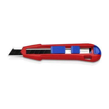 KNIPEX CutiX® Cutter universel 165 mm avec 3 lames sécables 18mm - 9010165BK