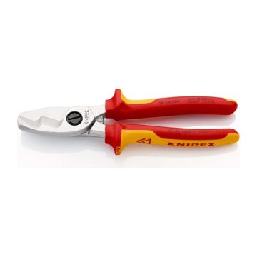 KNIPEX Pince coupe-câbles à double tranchants isolée 1000Vchromée cuivre et alu 70mm² 200mm - 9516200