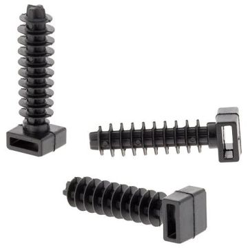 BATILEC Embases à chevilles noires 10x40,5mm - 100 pièces - BAT046572