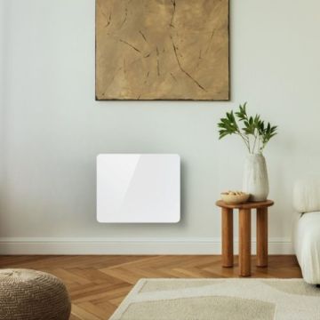 BATILEC Leona Radiateur à inertie céramique façade verre horizontal blanc 1000W - BAT049900