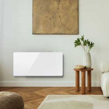 BATILEC Leona Radiateur à inertie céramique façade verre horizontal blanc 2000W - BAT049924