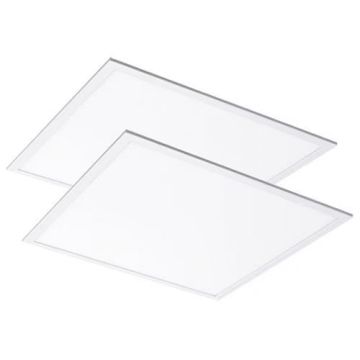 CEOTIS Lot de 2 dalles LED encastrables Essential 36W 3600lm 4000K UGR<19 600x600mm blanc - 711873