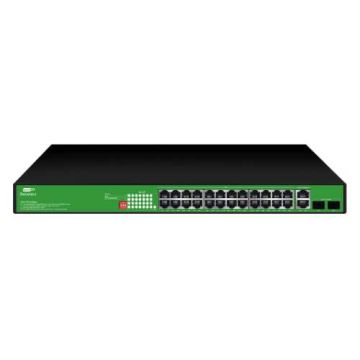DECELECT Switch ethernet 24 ports 1 Gb PoE 19" - DCSW124GP