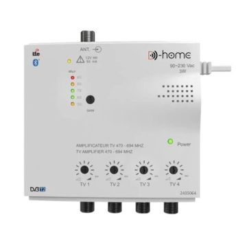 D-HOME Amplificateur répartiteur intérieur 1 entrée 4 sorties 4x26dB - 2435064