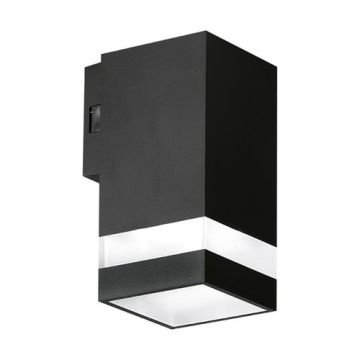 ENLITE Applique extérieure carrée LED descendante IP65 230V 5W 440lm CCT noir - WL12/CS