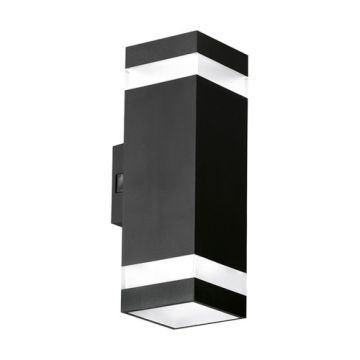 ENLITE Applique extérieure carrée LED bidirectionnelle IP65 230V 10W 830lm CCT noir - WL13/CS