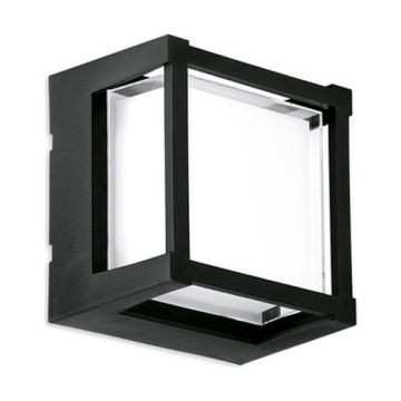 ENLITE Hublot extérieur carré LED IP65 230V 10W 1050lm CCT noir - WL5/CS