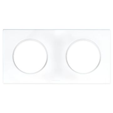 EUROHM Square Plaque double blanc - 60297