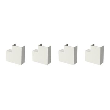 GGK Angles plats pour moulure électrique 22x12mm blanc - lot de 4