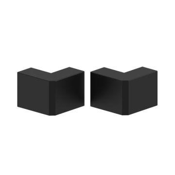 GGK Lot de 2 angles extérieurs pour moulure électrique 22x12mm noir