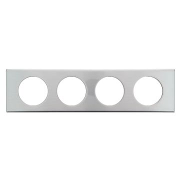 LEGRAND Céliane Plaque - Métal - 4 postes 71mm Inox brossé