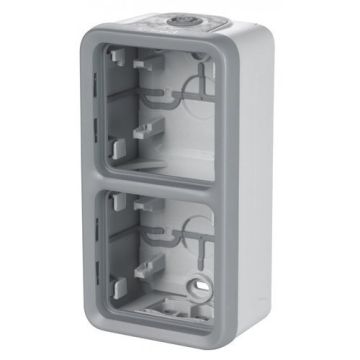 LEGRAND Plexo Boite 2 postes saillie verticale à composer étanche gris IP55 - 069661