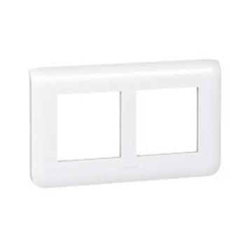 LEGRAND Mosaic Plaque double horizontale E57 blanche - 078864