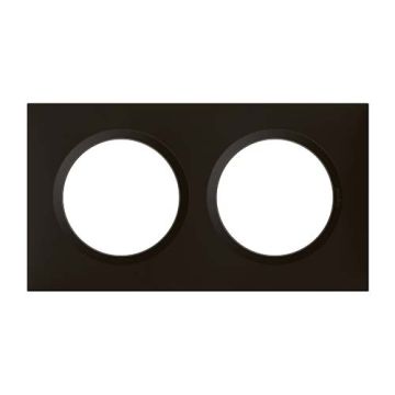 Plaque 2 postes Legrand Dooxie coloris noir