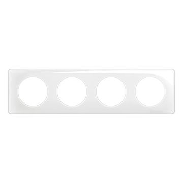 LEGRAND Céliane Plaque quadruple blanc émaillé - CP0004
