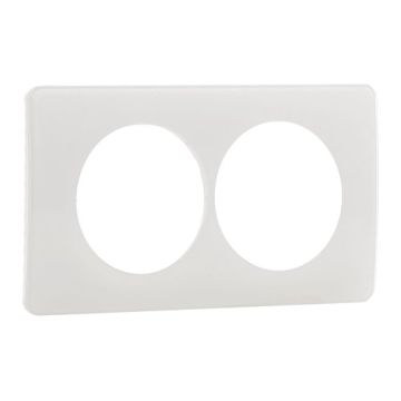 LEGRAND Céliane Plaque double blanc emaillé E57 - CP0006