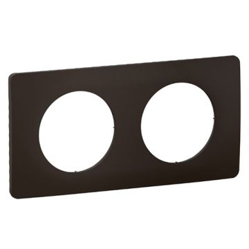 LEGRAND Céliane Plaque double mat noir - CP0102