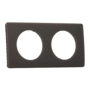 LEGRAND Céliane Plaque double gris cendré - CP1002