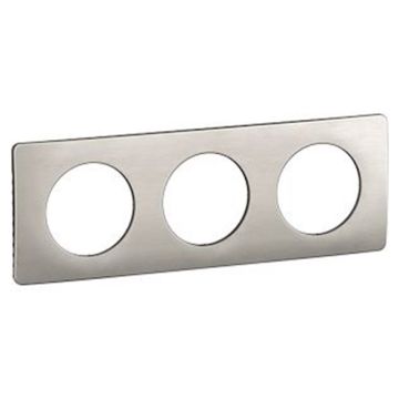 LEGRAND Céliane Plaque triple satiné aluminium - CP1703