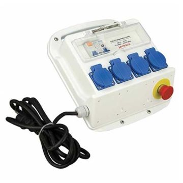 MICHAUD coffret de chantier monophasé IP44 4 prises 16A 2P+T avec cordon - P486