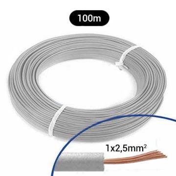 Fil électrique souple H07VK 2.5² gris MIGUELEZ - Couronne de 100m