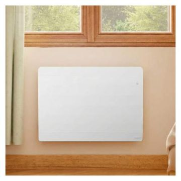 radiateur connecté à inertie fonte Noirot Walter 2 1500W blanc - photo ambiance intérieur