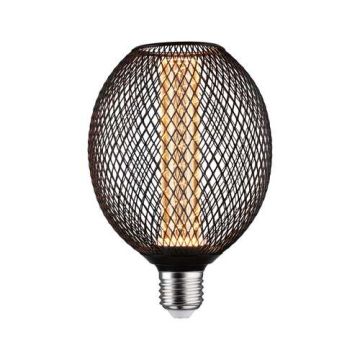 PAULMANN Ampoule LED filament E27 230V 4,2W 200lm 1800K GLOW GLOBE noir - 29087