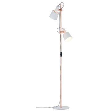 lampadaire Paulmann Neordic Haldar E14 blanc et cuivre