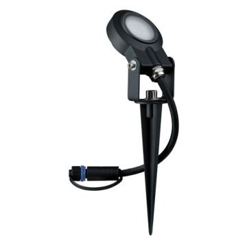 PAULMANN Spot LED extérieur sur piquet orientable Plug & Shine IP67 24V 6,4W 90lm 3000K anthracite - 93934