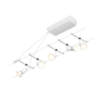 PAULMANN Kit de 5 Spots sur cables CORDUO SALT GU5.3 5m blanc - 94458