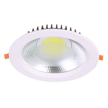 Downlight LED COB à encastrer 230V 25W 2500lm 4000°K 220mm blanc