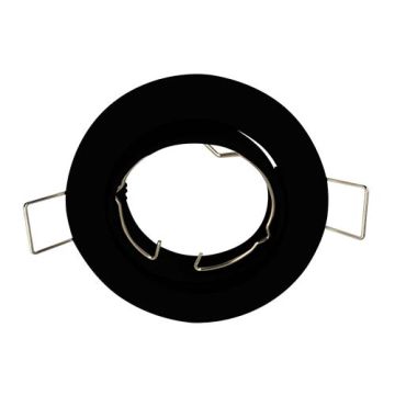 Support de spot encastré orientable rond 81mm noir