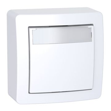 SCHNEIDER Alréa Bouton poussoir porte étiquette saille complet - ALB62062P