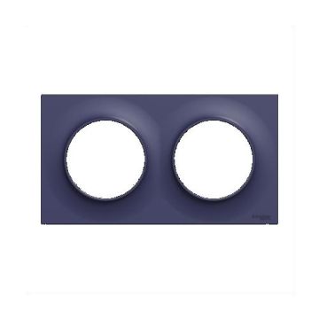 SCHNEIDER Odace Styl Plaque double bleu cobalt - S550704