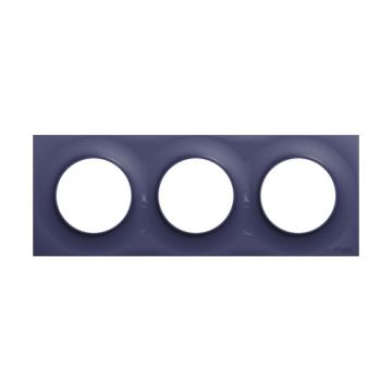 SCHNEIDER Odace Styl Plaque triple  bleu cobalt - S550706