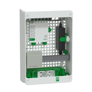 SCHNEIDER Resi9 Connect Coffret de communication Grade 3TV - 6RJ45 avec switch POE - R9H13402VDIXS