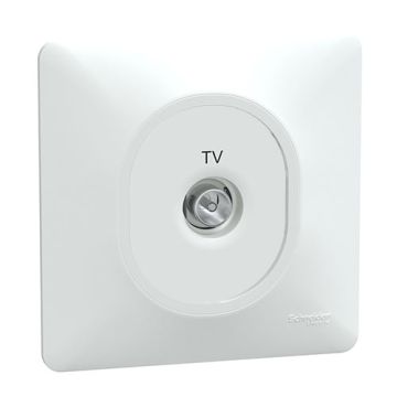Prise TV SCHNEIDER Ovalis complet blanc - S320405-F