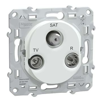 Prise TV / FM / SAT SCHNEIDER Ovalis blanc
