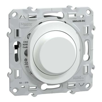 SCHNEIDER Ovalis Interrupteur variateur rotatif 200W blanc - S320519