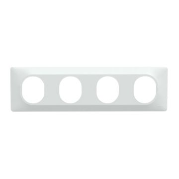 Plaque quadruple horizontale SCHNEIDER Ovalis blanc - S320708