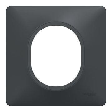 Plaque anthracite Schneider Ovalis 