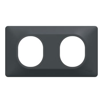 Plaque double Ovalis coloris anthracite mat